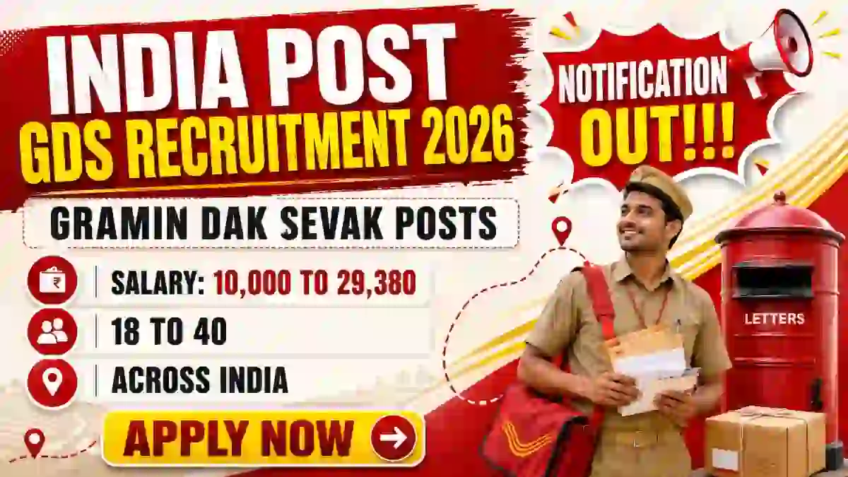 India Post GDS Recruitment 2026 - Apply Online for 25000+ BPM, ABPM & Dak Sevak Posts (Schedule-II, July) India Post GDS Recruitment 2026 - Apply Online for 25000+ BPM, ABPM & Dak Sevak Posts (Schedule-II, July)