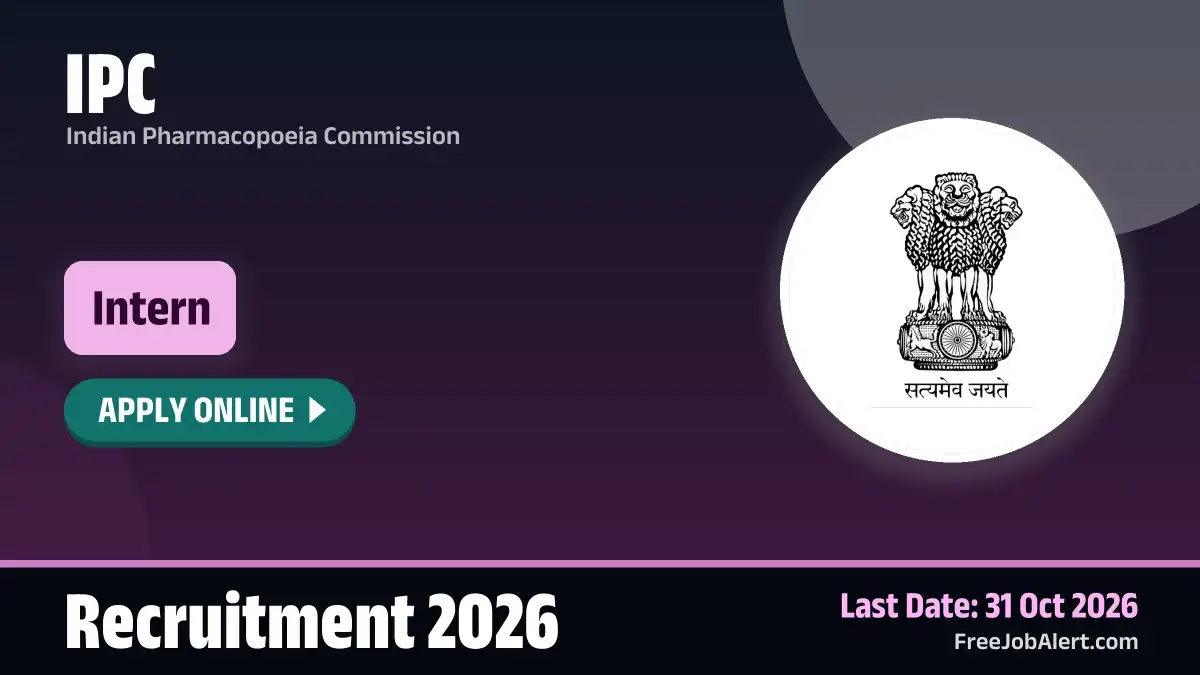 IPC Intern Recruitment 2026 – Apply Online