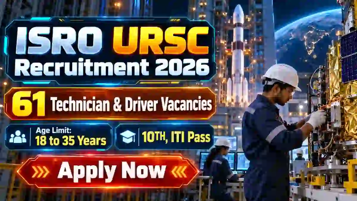 ISRO URSC to Recruit 61 Technician-B, Driver Posts – Apply Online ISRO URSC to Recruit 61 Technician-B, Driver Posts – Apply Online