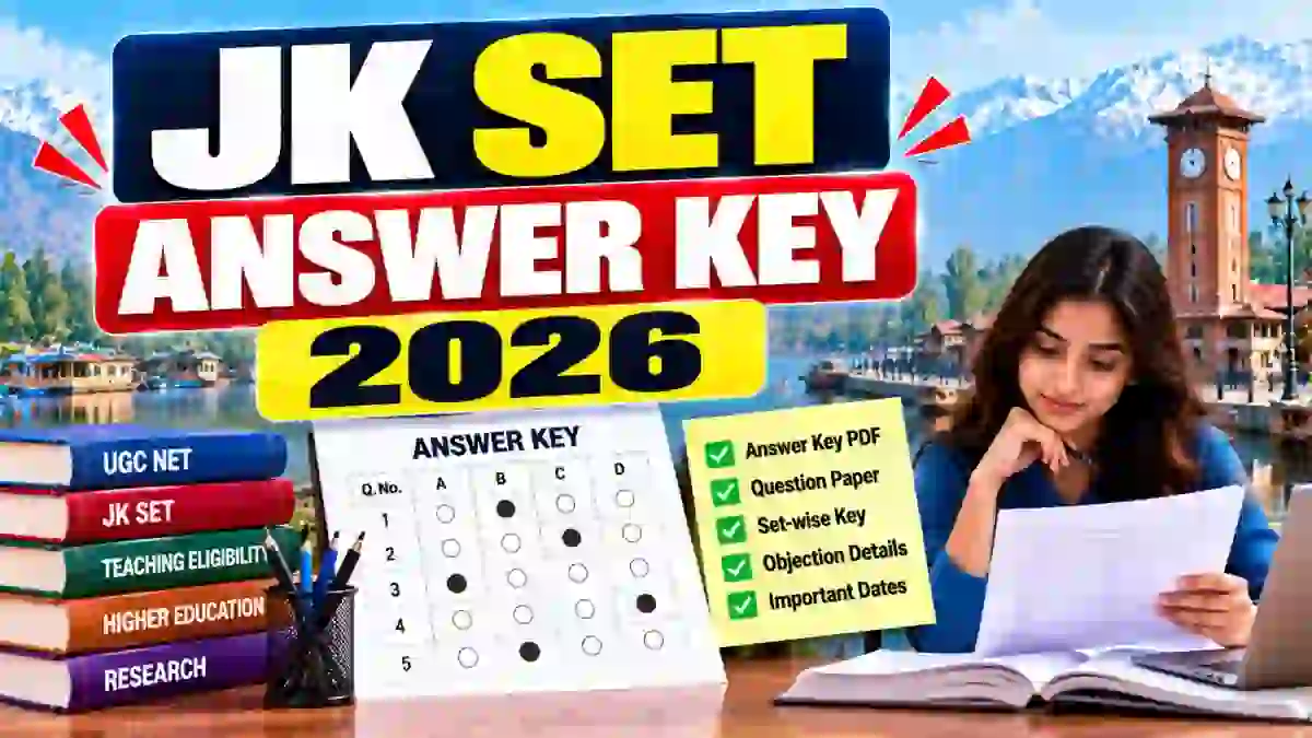 JK SET Answer Key 2026 - Check Release Date, Response Sheet PDF and How to Raise Objection