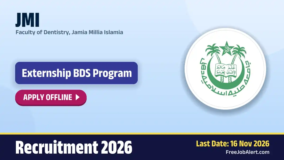 JMI Interns Recruitment 2026 – Apply Offline for 11 Posts JMI Interns Recruitment 2026 – Apply Offline for 11 Posts
