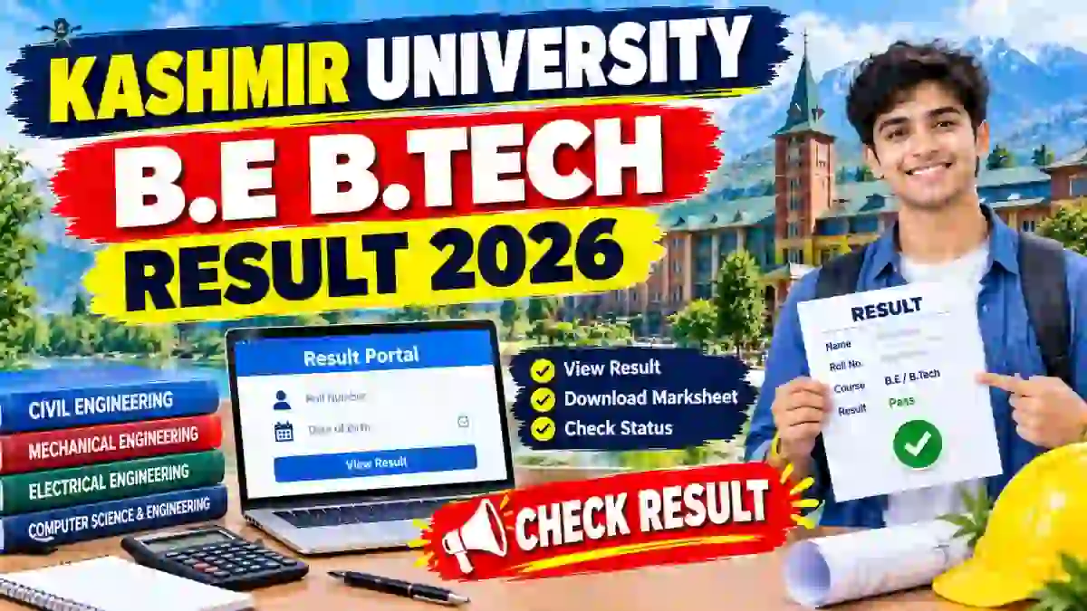 Kashmir University 8th Sem Re-Evaluation Result 2026 Out - Check B.E & B.Tech Result Online @ kashmiruniversity.net Kashmir University 8th Sem Re-Evaluation Result 2026 Out - Check B.E & B.Tech Result Online @ kashmiruniversity.net