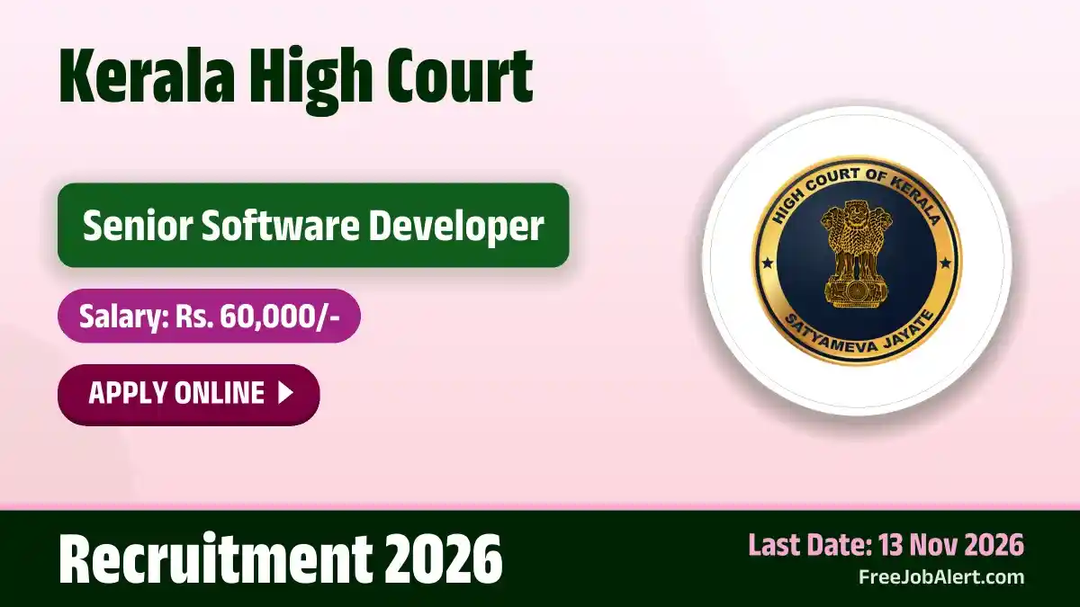 Kerala High Court Senior Software Developer Recruitment 2026 – Apply Online Kerala High Court Senior Software Developer Recruitment 2026 – Apply Online