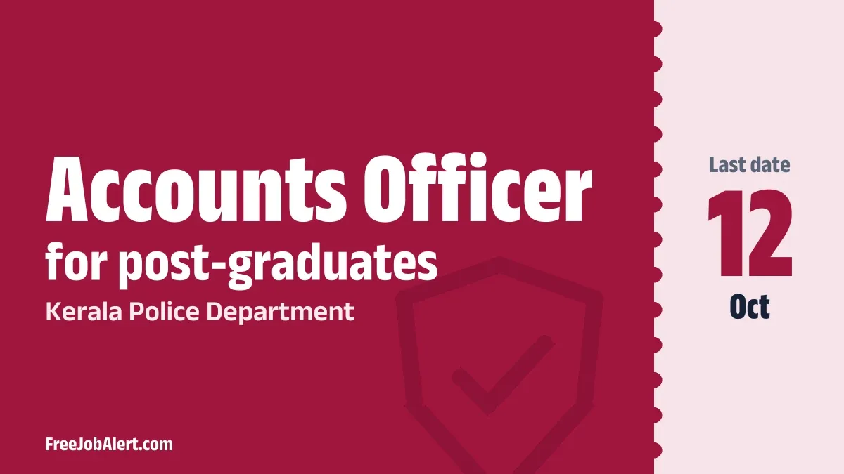 Kerala Police Department Accounts Officer Recruitment 2026 – Apply Online Kerala Police Department Accounts Officer Recruitment 2026 – Apply Online