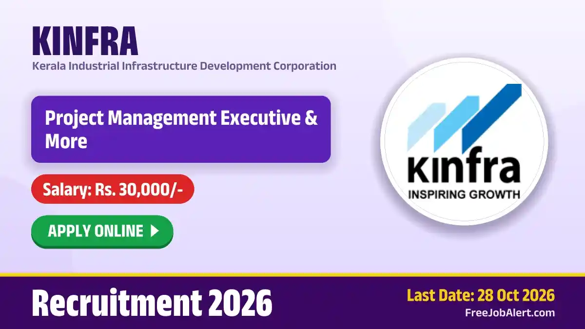 KINFRA Project Management Executive Recruitment 2026 – Apply Online KINFRA Project Management Executive Recruitment 2026 – Apply Online