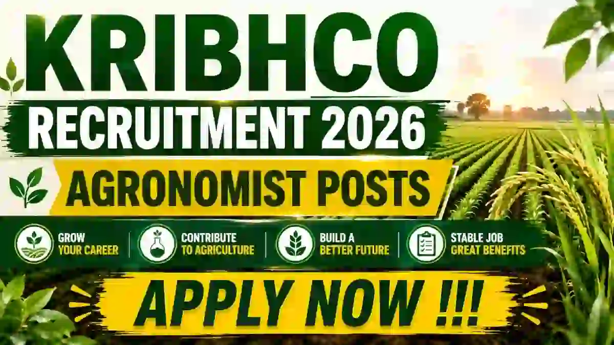 KRIBHCO Agronomist Recruitment 2026 - Apply Online KRIBHCO Agronomist Recruitment 2026 - Apply Online