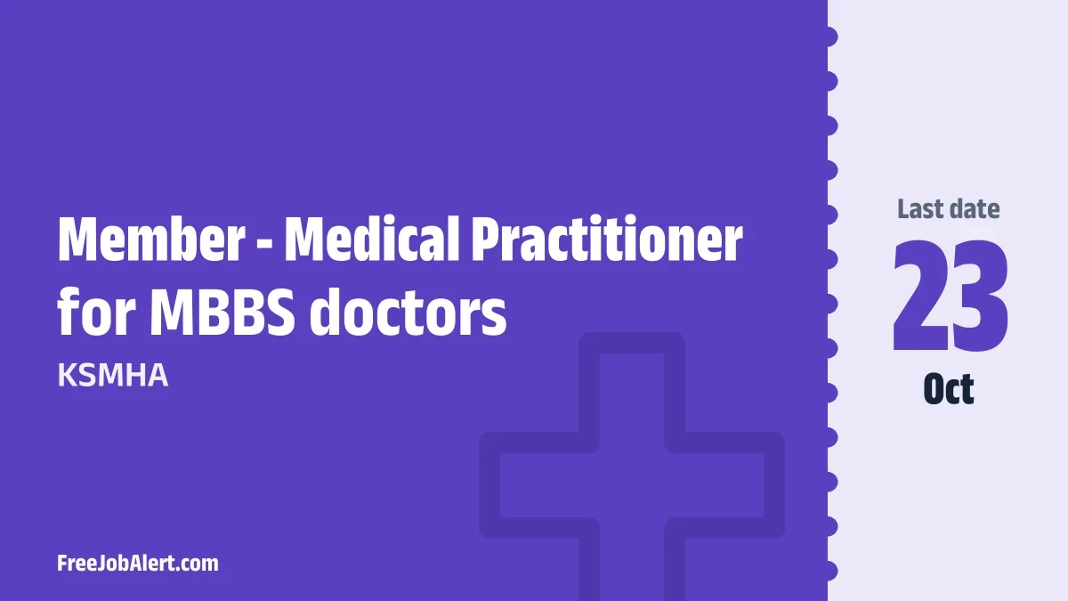 KSMHA Member Recruitment 2026 – Apply Offline