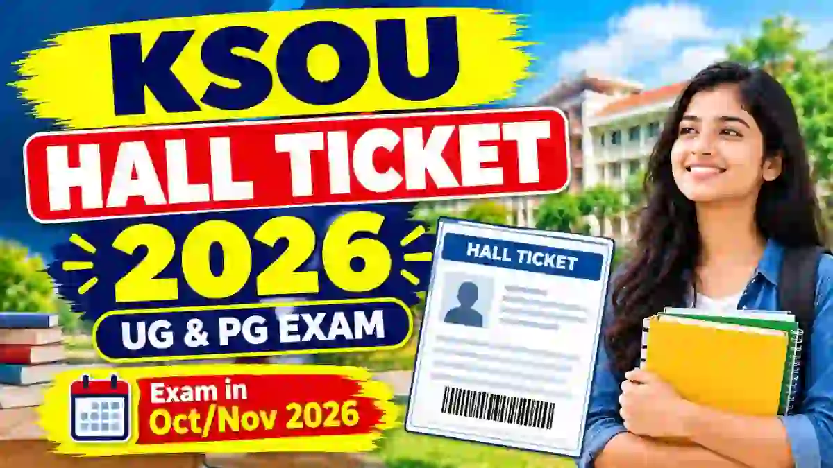 KSOU Hall Ticket 2026 Out - Direct Link to Download Online at ksoumysuru.ac.in KSOU Hall Ticket 2026 Out - Direct Link to Download Online at ksoumysuru.ac.in