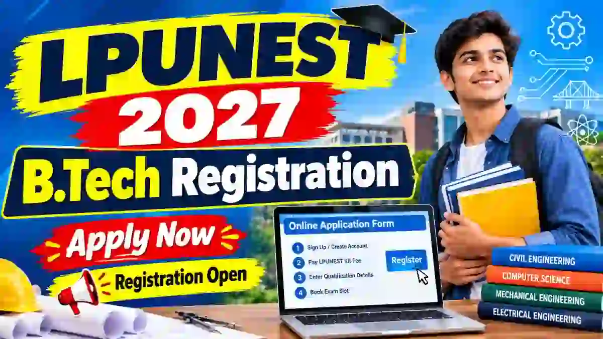 LPUNEST 2027 B.Tech Registration - Direct Link to Apply Online @ lpu.in LPUNEST 2027 B.Tech Registration - Direct Link to Apply Online @ lpu.in