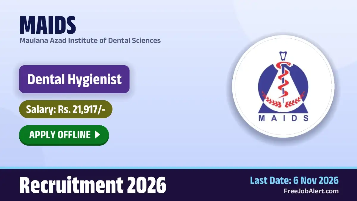 MAIDS Dental Hygienist Recruitment 2026 – Apply Offline MAIDS Dental Hygienist Recruitment 2026 – Apply Offline