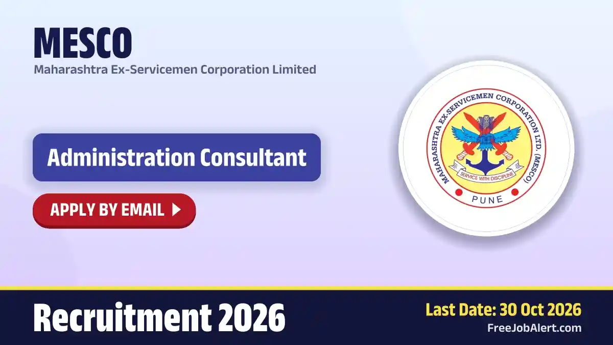 MESCO Administration Consultant Recruitment 2026 – Apply Online MESCO Administration Consultant Recruitment 2026 – Apply Online