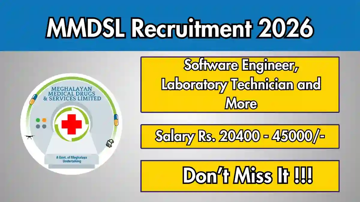 MMDSL Recruitment 2026 – Apply Online for Software Engineer, Laboratory Technician and More Posts MMDSL Recruitment 2026 – Apply Online for Software Engineer, Laboratory Technician and More Posts