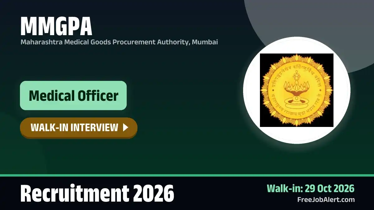 MMGPA Medical Officer Recruitment 2026 – Walkin MMGPA Medical Officer Recruitment 2026 – Walkin