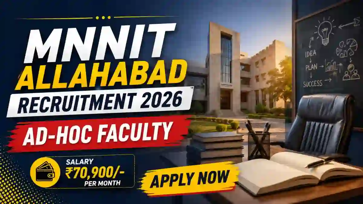 MNNIT Allahabad Ad hoc Faculty Recruitment 2026 - Walkin MNNIT Allahabad Ad hoc Faculty Recruitment 2026 - Walkin