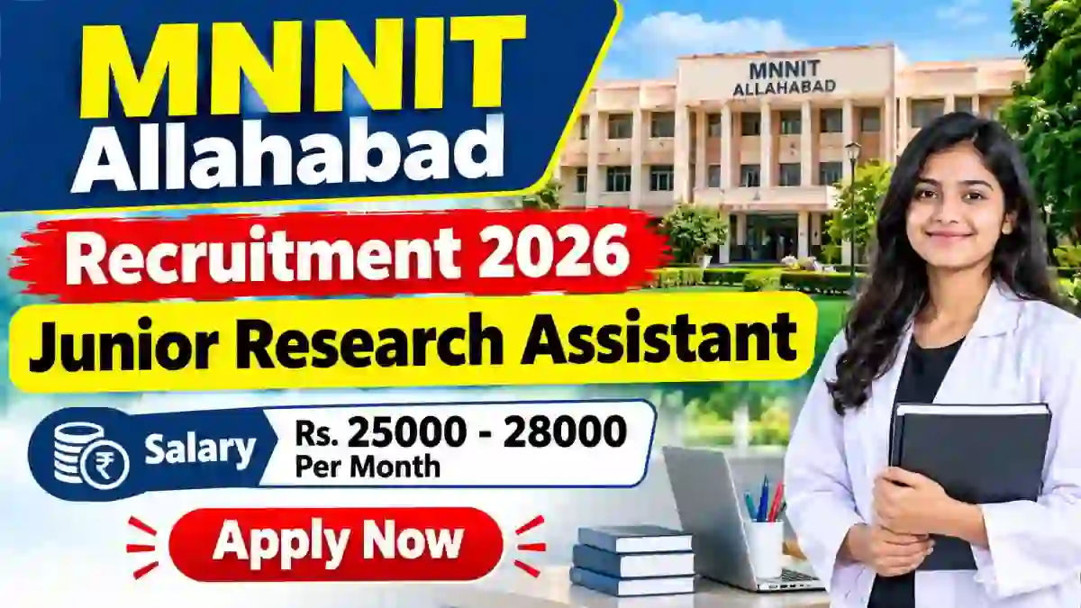MNNIT Allahabad Junior Research Assistant Recruitment 2026 - Apply Online