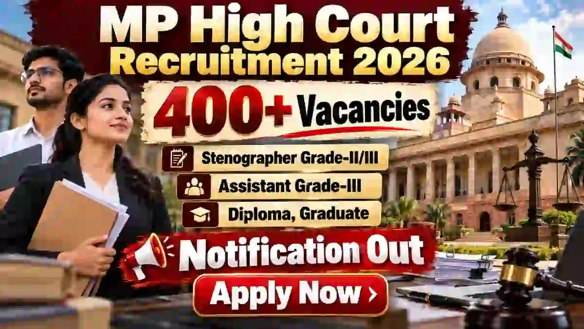 MPHC Recruitment 2026 Notification Out - Apply Online for 418 Stenographer Grade II/III, Assistant Posts MPHC Recruitment 2026 Notification Out - Apply Online for 418 Stenographer Grade II/III, Assistant Posts