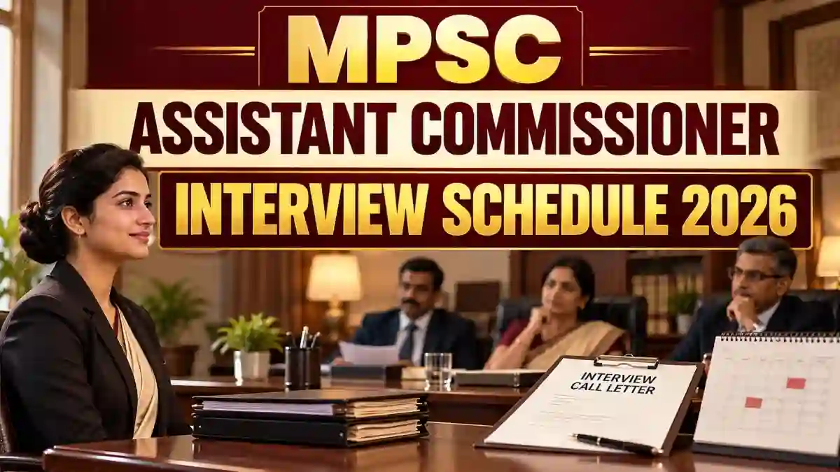 MPSC Assistant Commissioner Interview Schedule 2026 Postponed - Revised Date MPSC Assistant Commissioner Interview Schedule 2026 Postponed - Revised Date