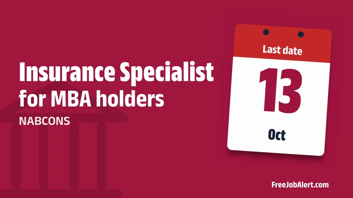 NABCONS Insurance Specialist Recruitment 2026 – Apply Online NABCONS Insurance Specialist Recruitment 2026 – Apply Online