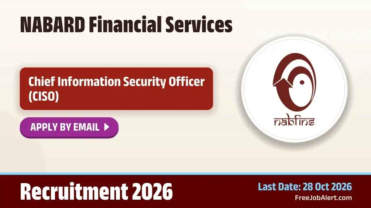 NABFINS Chief Information Security Officer Recruitment 2026 – Apply Online