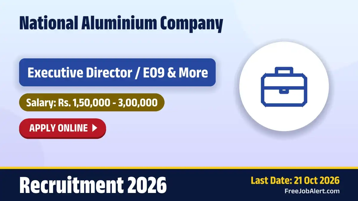 NALCO Executive Director Recruitment 2026 – Apply Online