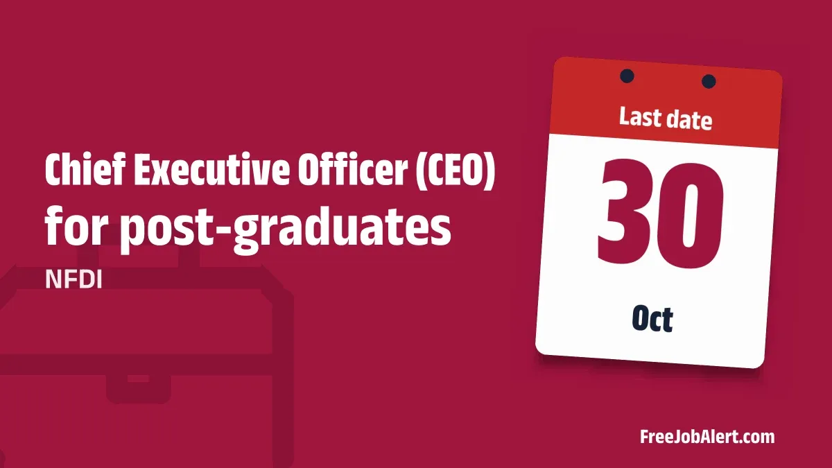 NFDI Chief Executive Officer Recruitment 2026 – Apply Online NFDI Chief Executive Officer Recruitment 2026 – Apply Online