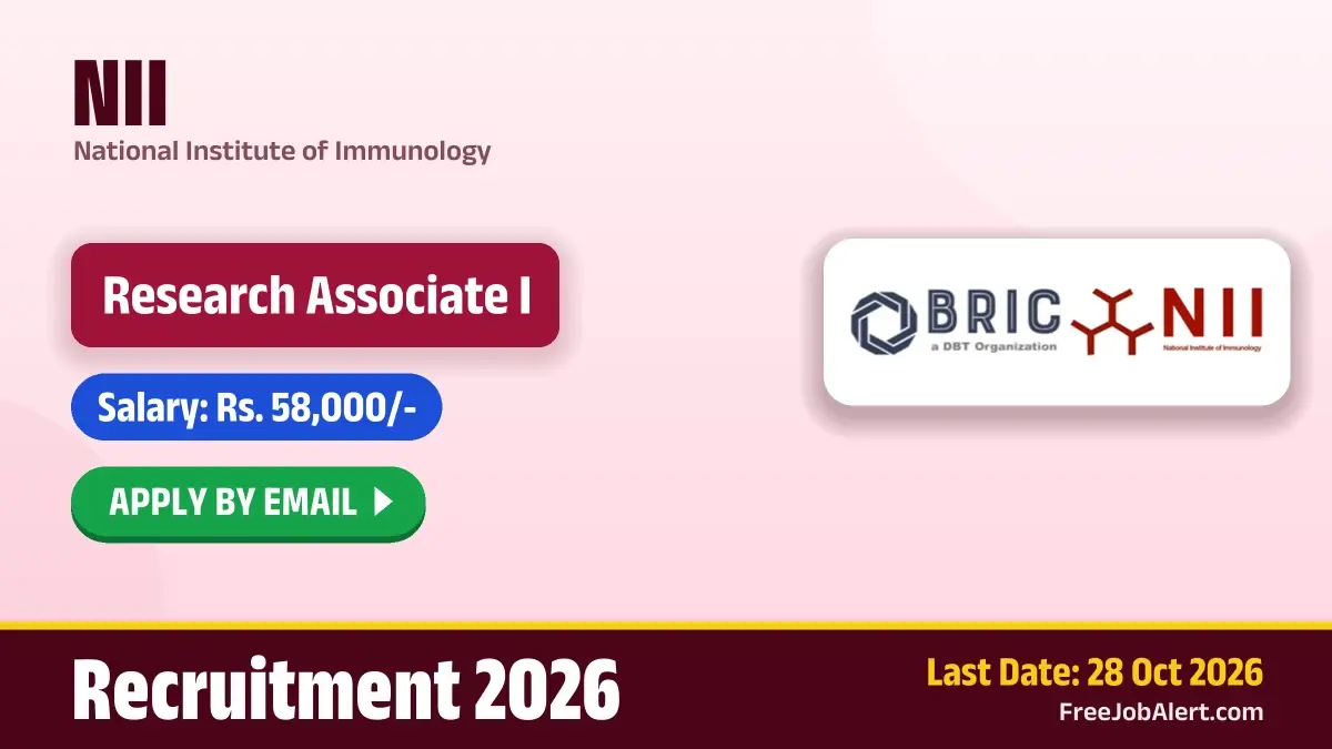 NII Research Associate I Recruitment 2026 – Apply Online NII Research Associate I Recruitment 2026 – Apply Online