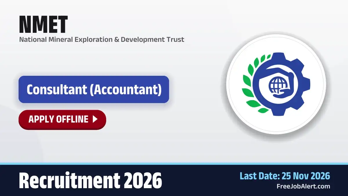 NMET Consultant Recruitment 2026 – Apply Offline NMET Consultant Recruitment 2026 – Apply Offline