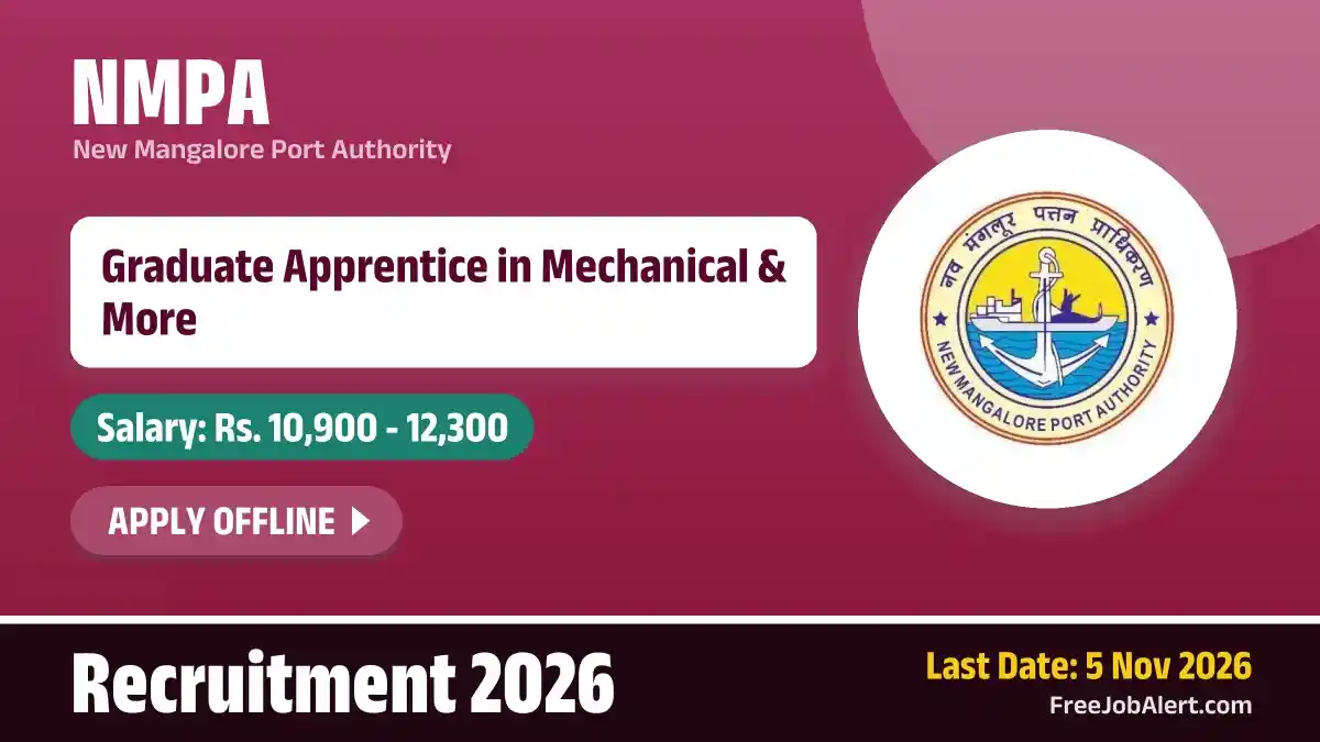 NMPA Recruitment 2026 – Apply Offline for 26 Graduate Apprentice in Mechanical, Graduate Apprentice and More Posts