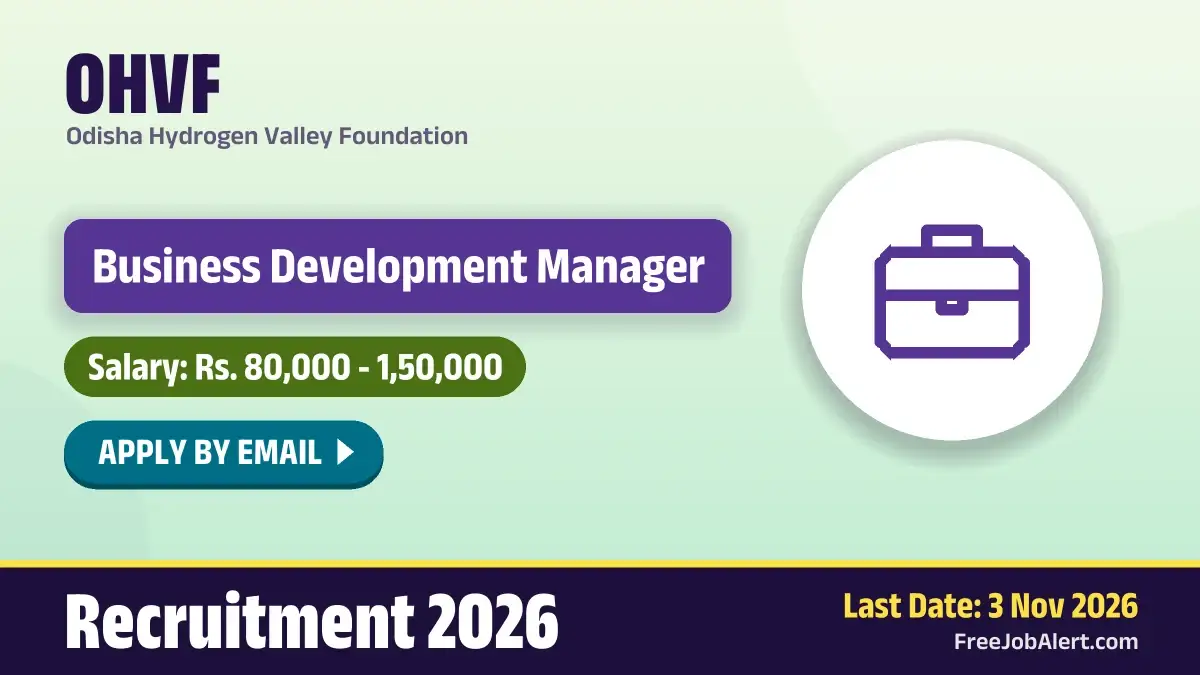 OHVF Business Development Manager Recruitment 2026 – Apply Online OHVF Business Development Manager Recruitment 2026 – Apply Online