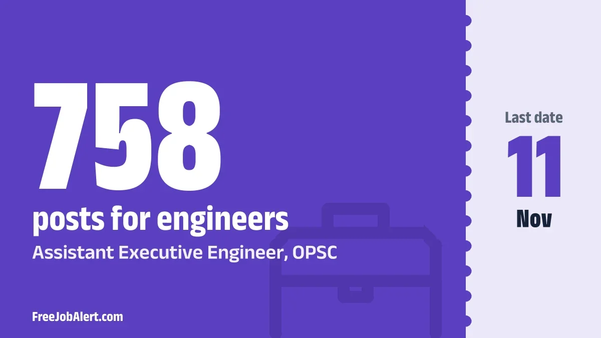 OPSC AEE Recruitment 2026 Notification Out – Apply Online for 758 Posts OPSC AEE Recruitment 2026 Notification Out – Apply Online for 758 Posts