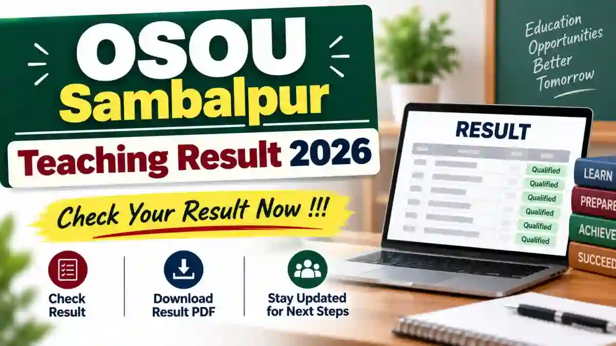 OSOU Teaching Posts Result 2026 Out - Check Eligible & Ineligible List at osou.ac.in