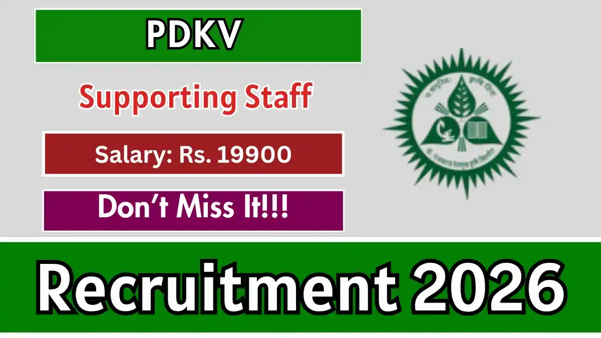 PDKV Supporting Staff (Field Man) Recruitment 2026 - Walkin