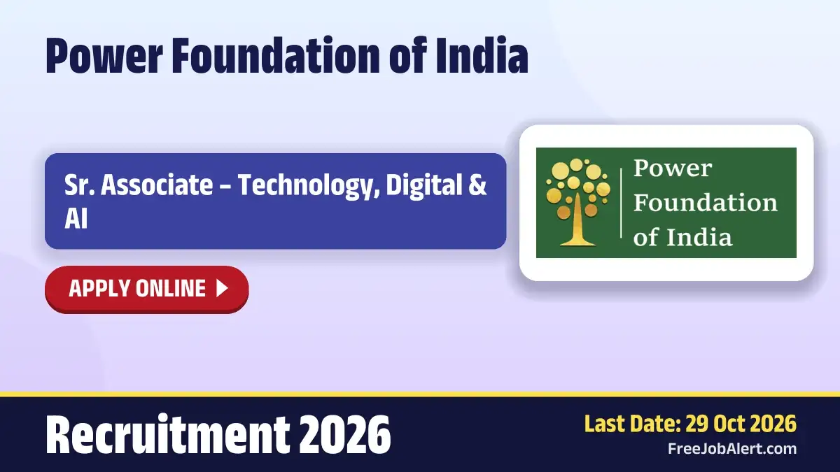 PFI Senior Associate Recruitment 2026 – Apply Online PFI Senior Associate Recruitment 2026 – Apply Online