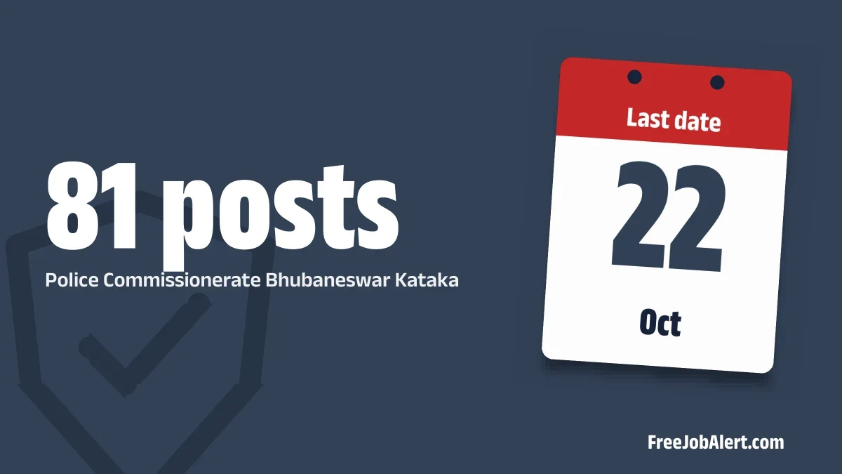 Police Commissionerate Bhubaneswar Kataka SPO Recruitment 2026 – Apply Offline for 81 Posts