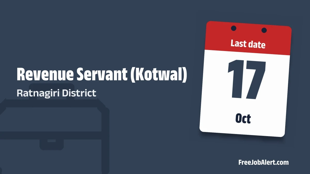 Ratnagiri District Revenue Servant (Kotwal) Recruitment 2026 – Apply Offline for 9 Posts