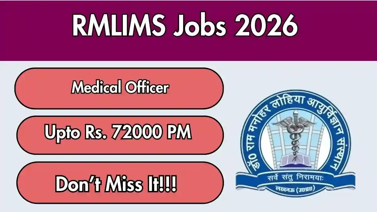 RMLIMS Medical Officer Recruitment 2026 - Apply Offline RMLIMS Medical Officer Recruitment 2026 - Apply Offline