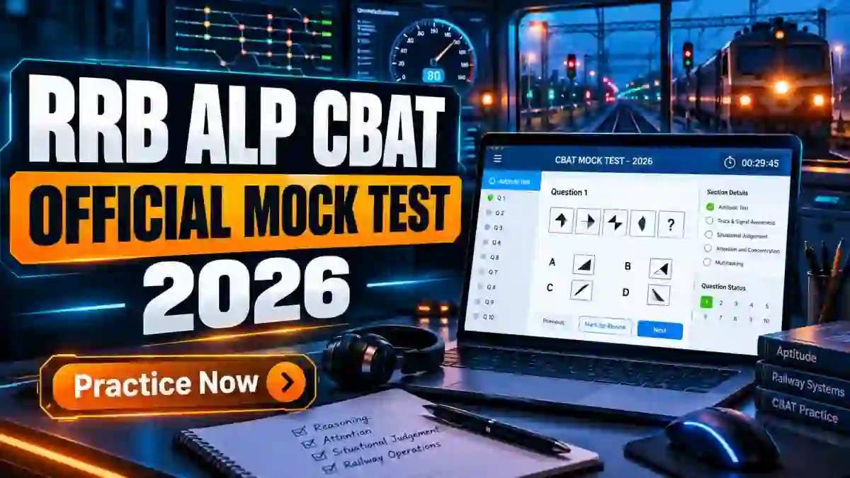 RRB ALP CBAT Official Mock Test 2026 Out for CEN 01/2025 - Direct Practice Link & CBT Aptitude Test Date