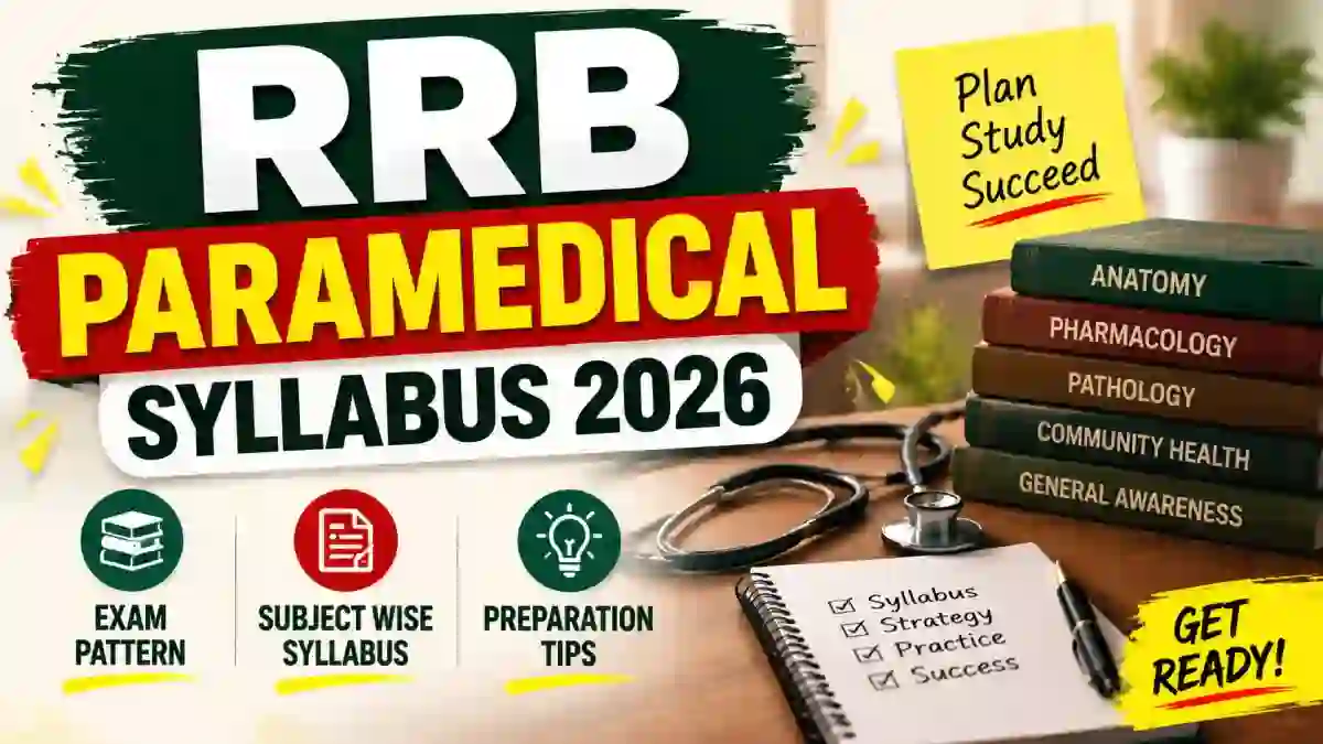 RRB Paramedical Syllabus 2026 - Check Exam Pattern, Selection Process & Subject-Wise Topics