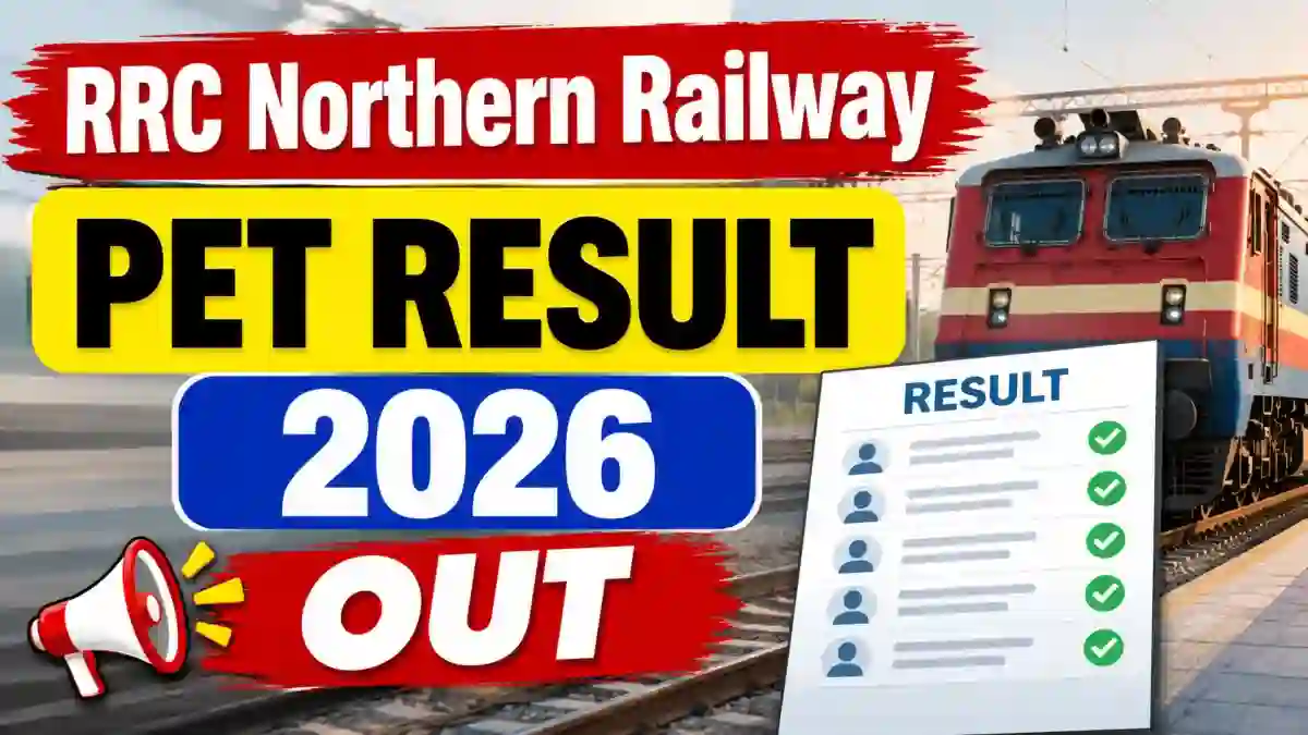 RRC Northern Railway PET Result 2026 - Check Qualified and Not Qualified Lists at rrcnr.org RRC Northern Railway PET Result 2026 - Check Qualified and Not Qualified Lists at rrcnr.org