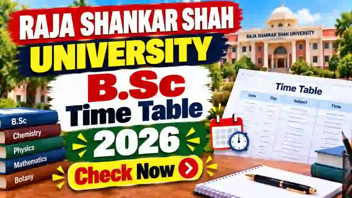 RSSU B.Sc Nursing Time Table 2026 Out - Download 1st Semester Exam Date Online @ cuc.ac.in
