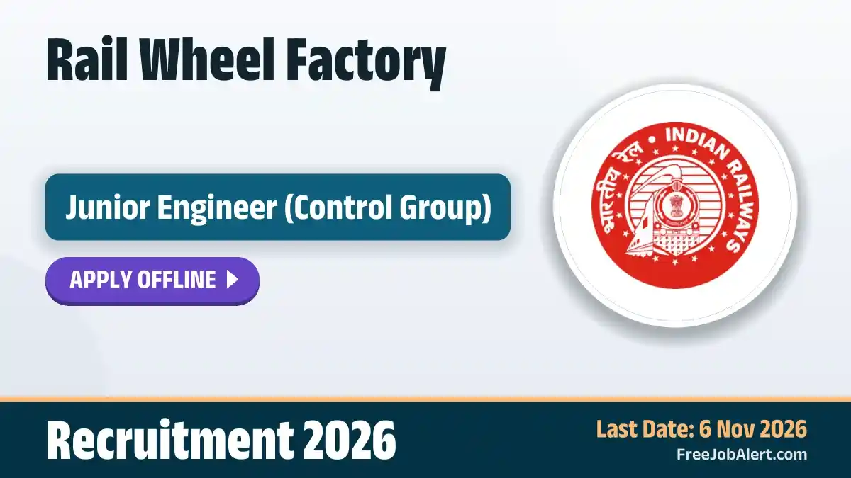 RWF Junior Engineer Recruitment 2026 – Apply Offline