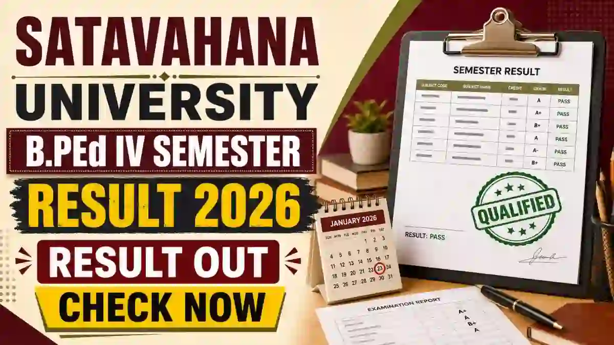 Satavahana University B.P.Ed. IV Semester Result 2026 - Direct Link to Check Result Online at satavahana.ac.in