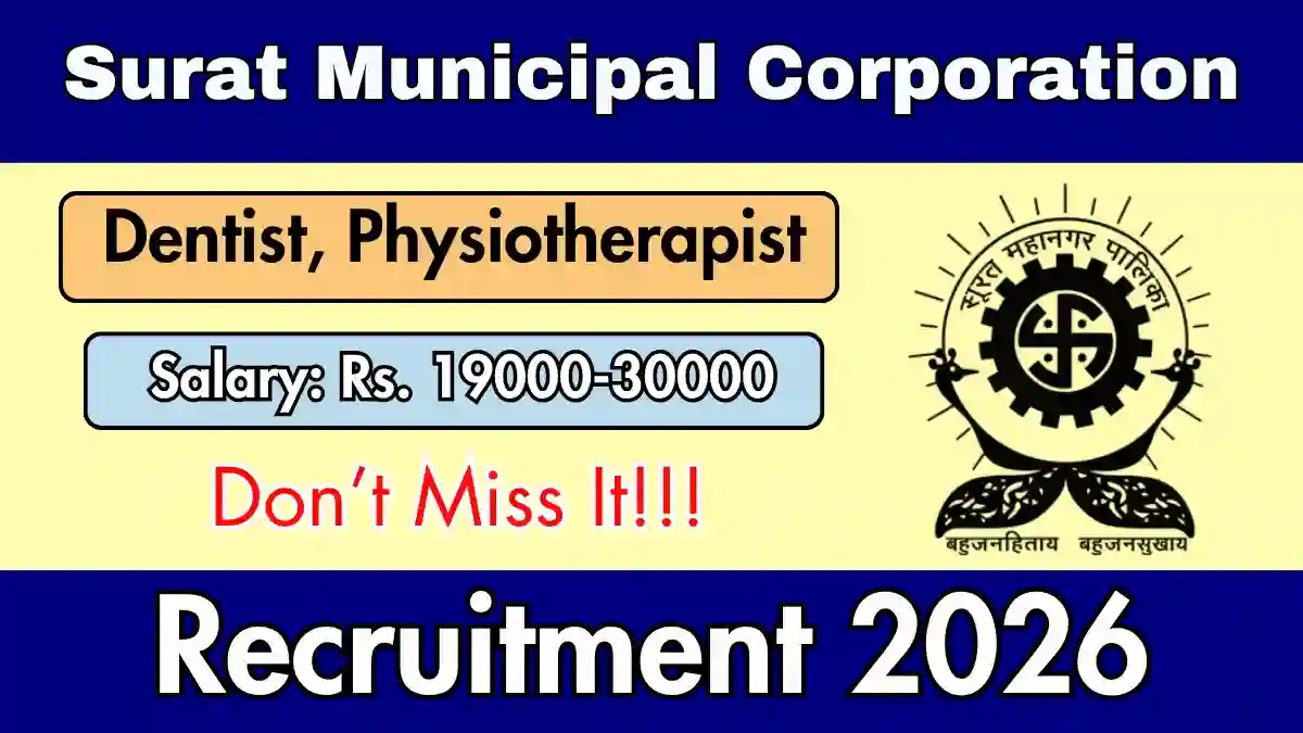 SMC Recruitment 2025 – Apply Online for Dentist, Physiotherapist Posts SMC Recruitment 2025 – Apply Online for Dentist, Physiotherapist Posts