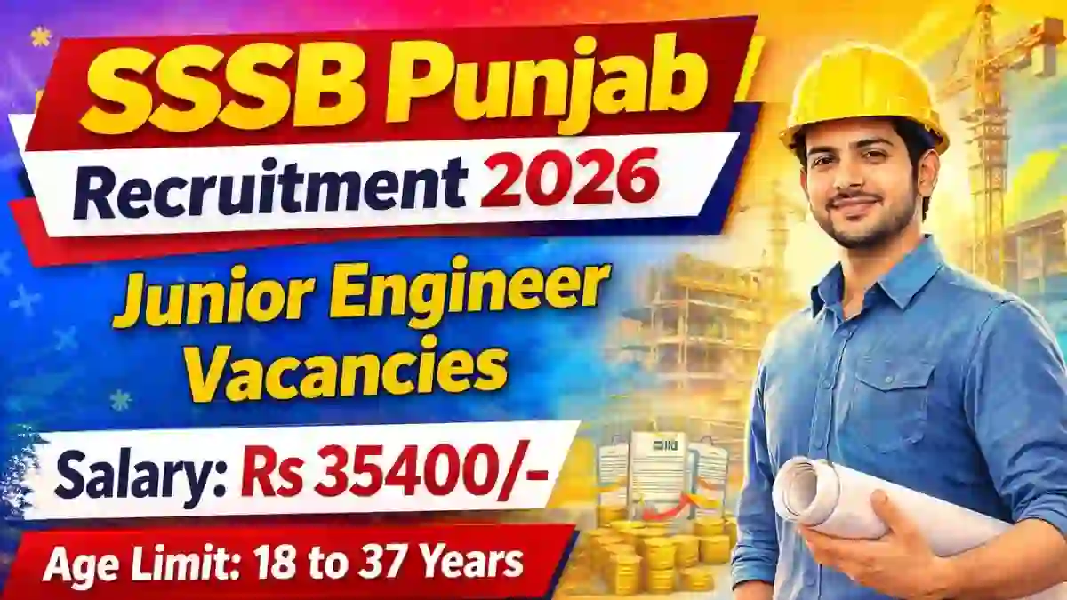 SSSB Punjab JE Recruitment 2026 Reopened – Apply Online Junior Engineer (Civil, Mechanical, Electrical) Posts SSSB Punjab JE Recruitment 2026 Reopened – Apply Online Junior Engineer (Civil, Mechanical, Electrical) Posts