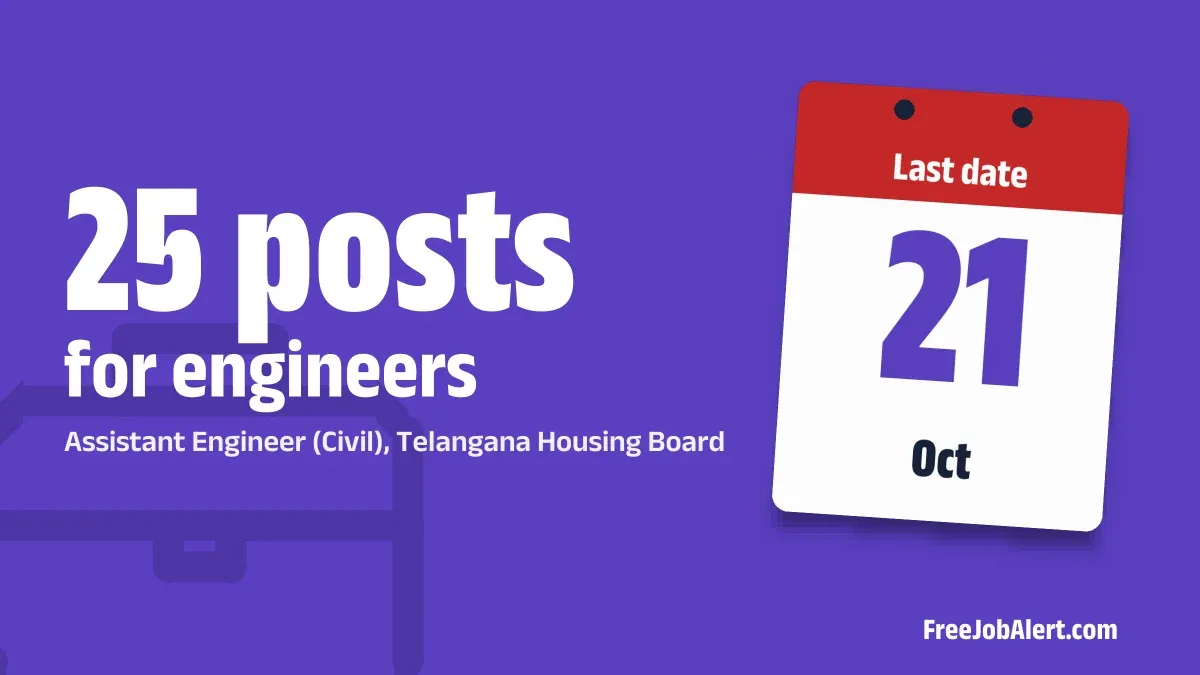 Telangana Housing Board Assistant Engineer Recruitment 2026 Notification Out – Apply Online for 25 Posts Telangana Housing Board Assistant Engineer Recruitment 2026 Notification Out – Apply Online for 25 Posts