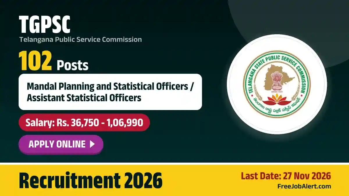 TGPSC MPSO/ ASO Recruitment 2026 Notification Out - Apply Online for 102 Posts TGPSC MPSO/ ASO Recruitment 2026 Notification Out - Apply Online for 102 Posts