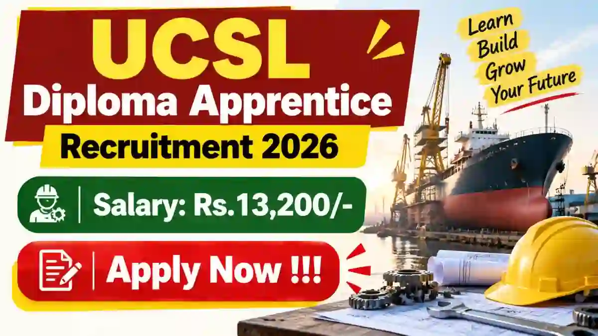 UCSL Diploma Apprentice Recruitment 2026 - Apply Online