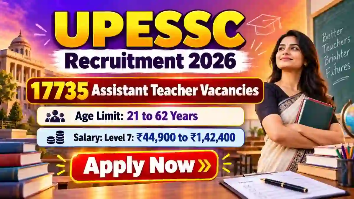 UPESSC TGT Recruitment Notification 2026 - Apply Online 17,735 Assistant Teacher Posts UPESSC TGT Recruitment Notification 2026 - Apply Online 17,735 Assistant Teacher Posts