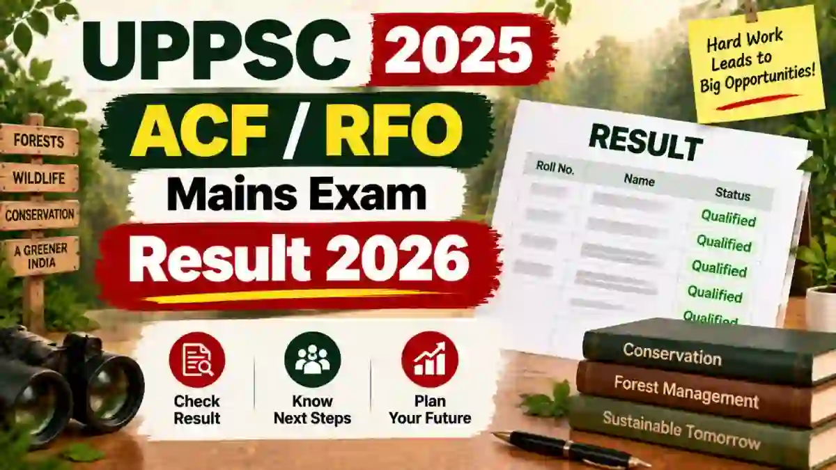 UPPSC ACF/RFO Mains Exam Result 2026 - Check Combined Upper Subordinate Services Result PDF at uppsc.up.nic.in UPPSC ACF/RFO Mains Exam Result 2026 - Check Combined Upper Subordinate Services Result PDF at uppsc.up.nic.in
