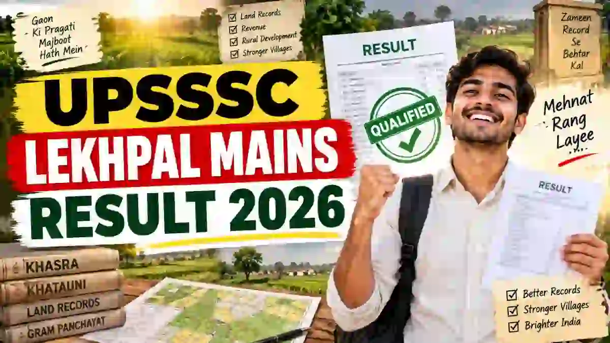 UPSSSC Lekhpal Mains Result 2026 (Out) - Direct Link to Check Result at upsssc.gov.in